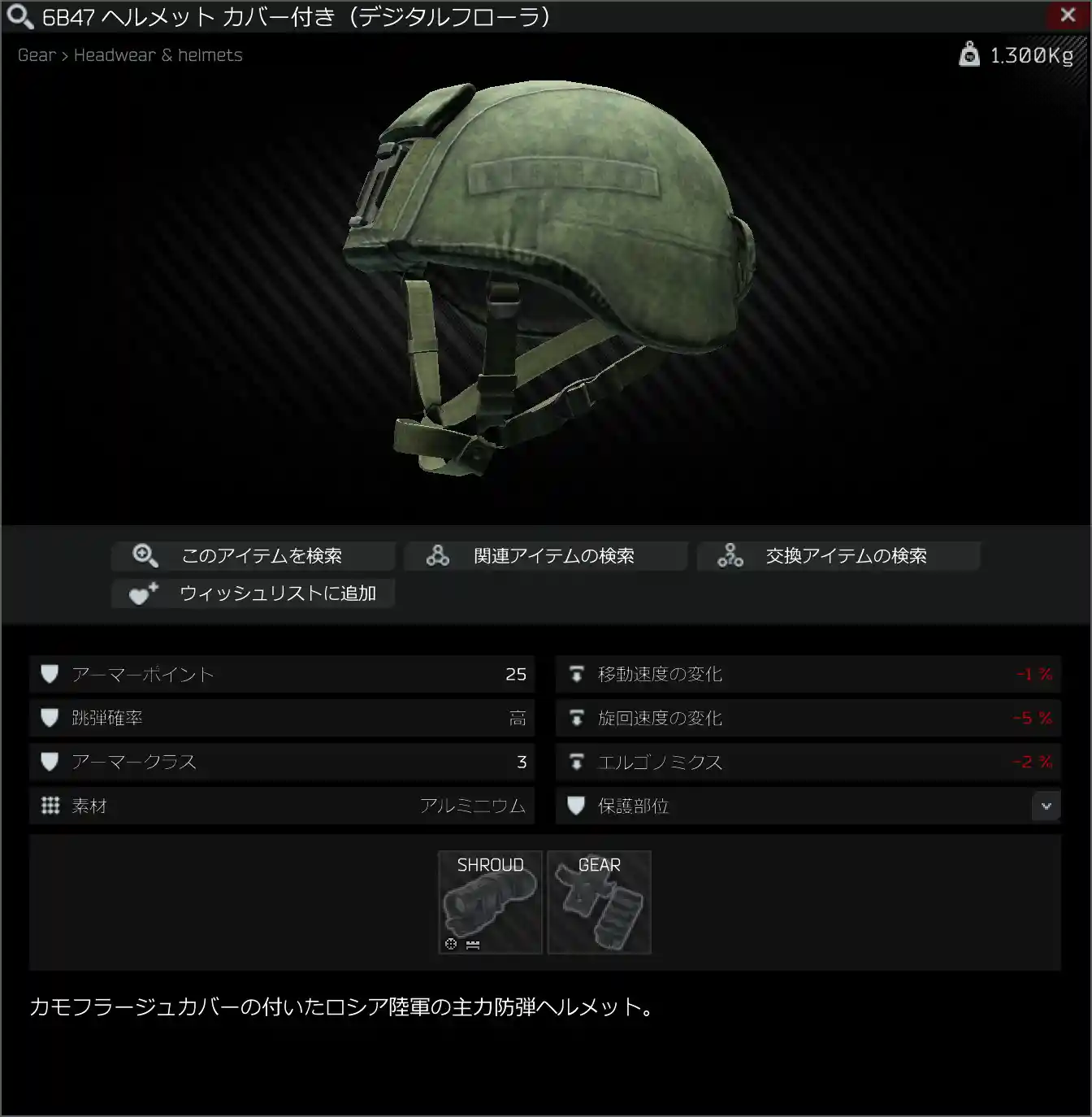 6B47 Helmet - Escape from Tarkov Wiki*